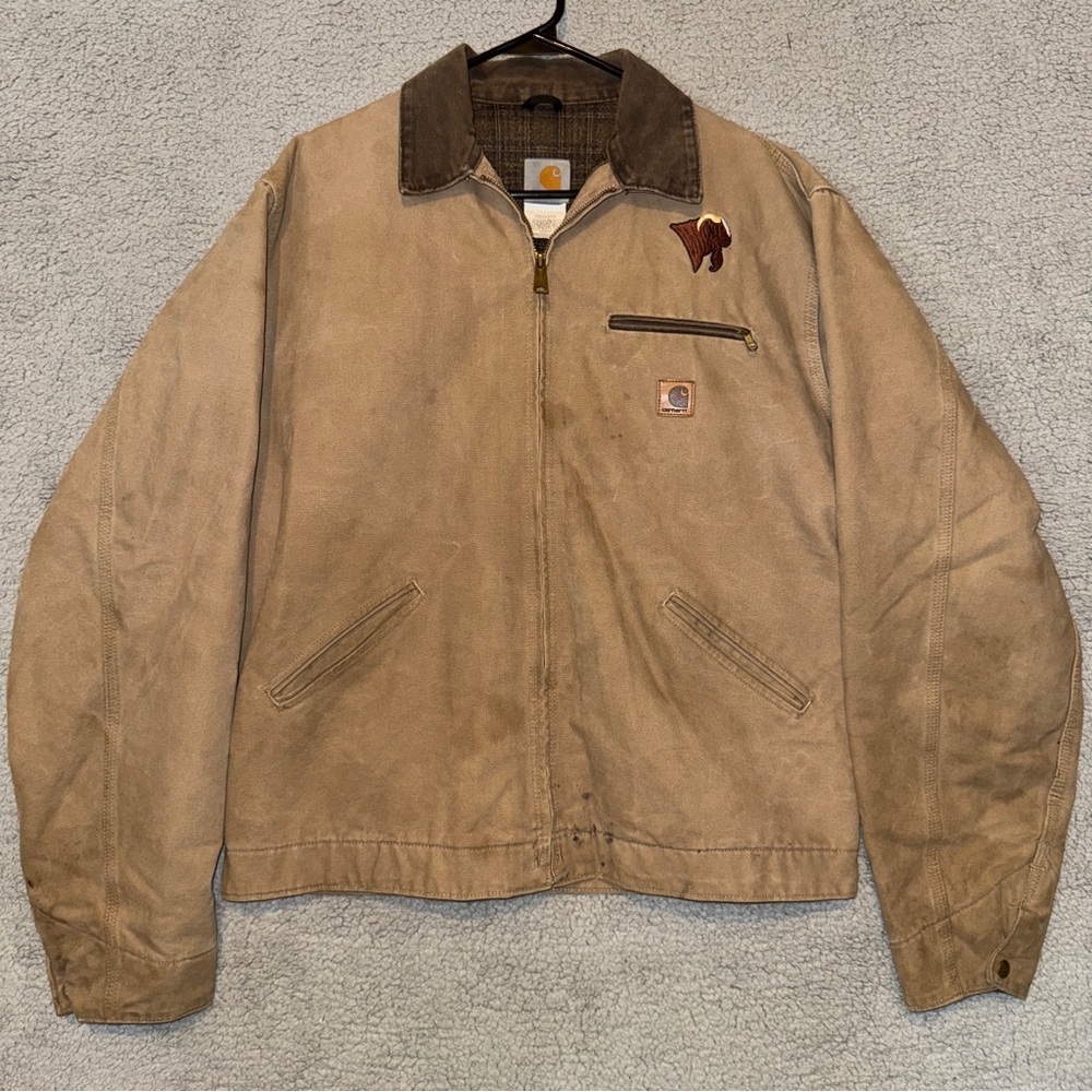 Carhartt Detroit Men's Vtg J97 SDL Large Tall Tan Workwear Blanket Lined